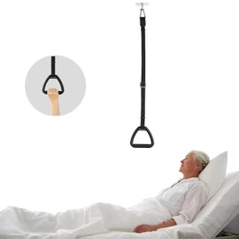Bed Trapeze for Elderly, Ceiling Mounted Trapeze for Bed Mobility Transfer, Stand Ladder Bed Helper for Disabled, Elderly, Suitable for Hospital, Bedroom Bed Mobile Pull Up Aid