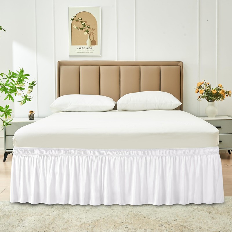 Biscaynebay Wrap Around Bed Skirts for Twin & Twin XL