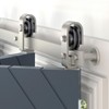 EaseLife 48"Brushed Nickel Bi-folding Sliding Barn Door Hardware Track Kit