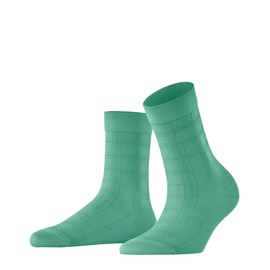 FALKE Women's Madras W So Cotton Patterned 1 Pair Socks, Turquoise Ocean Green 7506 Madras, 5.5-8