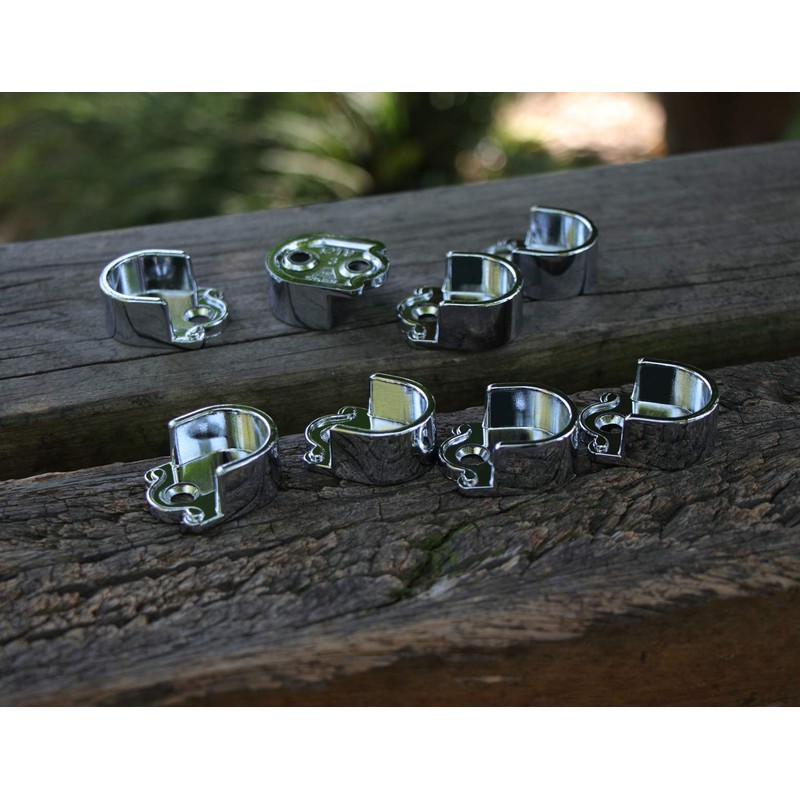 Metal Closet Wardrobe Rod Holder Socket End Support Pipe Bracket