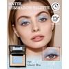 Glacier Blue Glitter Eyeshadow Palette, Single Metallic Shimmer Eye Shadow