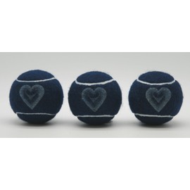Price's 1 x 3 Heart Motif Tennis Balls in a Tube (Blue)