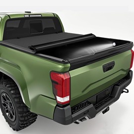 5ft(60.3") Bed Soft Roll Up Truck Bed Tonneau Cover Compatible with 2024 2025 Toyota Tacoma with Deck Rail System (Excl. Trail Edition)