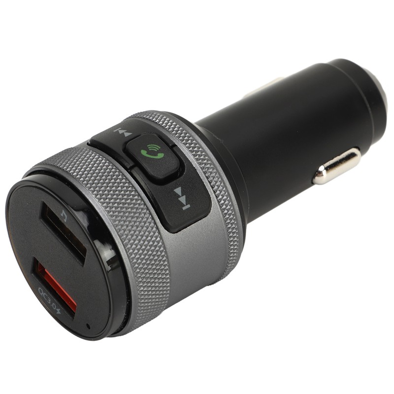 Bluetooth FM Transmitter QC3.0 Fast Charging CVC Noise Cancellation Handsfree