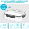 Skroam 10 Pack Glass Meal Prep Containers, 22 OZ Glass