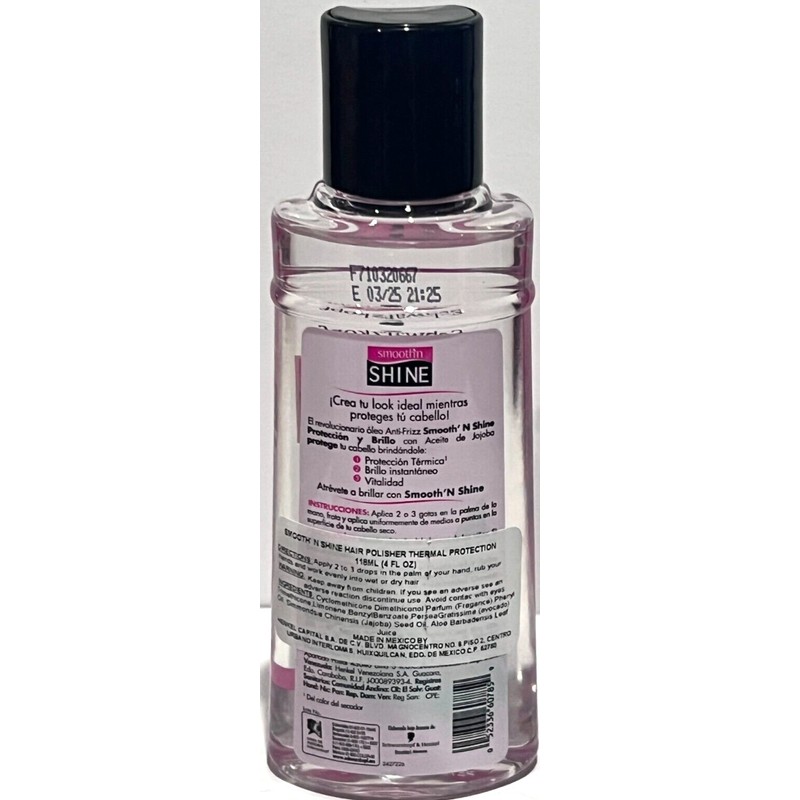 SMOOTH'N SHINE ACEITES BOTANICOS 4 OZ ACEITE DE JOJOBA OLEO