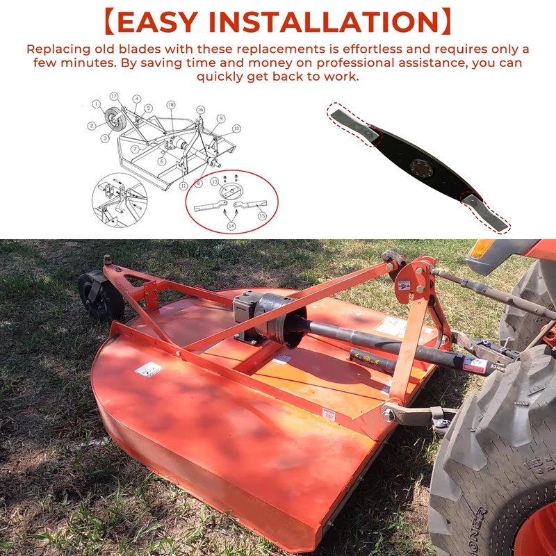 MOTOQUEEN Heavy Duty Replacement Bush Hog Rotary Grass Cutter Blades