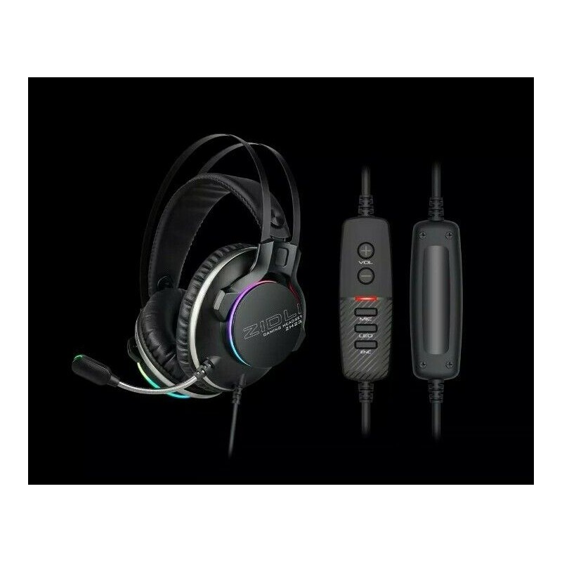 ZIDLI 7.1 Virtual Surround Sound Gaming Headset with RGB Lights