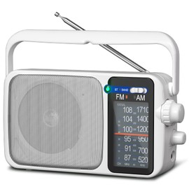 YOWGULF AM FM Radio with Best Reception,Bluetooth Portable AM FM Transistor Radio,Battery Operated or AC Power,Large Dial,Headphone Jack, Gifts for Seniors Elderly