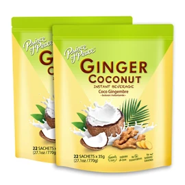 Prince of Peace Ginger Coconut Instant Beverage, 22 Sachets – Instant Hot or Cold Beverage that Soothes Throat – Easy to Brew – Caffeine and Gluten Free – Real Coconut and Fresh Ginger – Rich and Creamy (2)