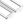 sourcing map Metal Rectangle Ring Buckles 39x12.5mm for Bags Belts