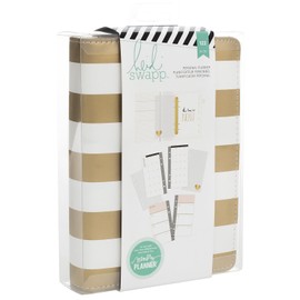 American Crafts Heidi Swapp Memory Planner Gold Foil Personal Planner Stripes 122 Piece