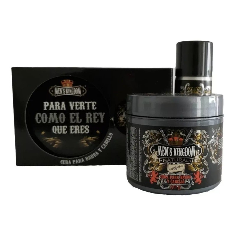Mens Kingdom Cera Para Barba Y Cabello Con Aceite De