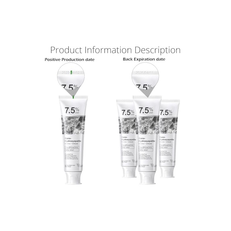 Hydroxyapatite Toothpaste for Enamel Protection - Gentle Mint