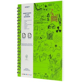 Infinity A4 Lined Wirebound Notebook Spiral Journal Notebook (Pack of 1, Green)