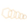 205Pcs Hexagonal Wooden Cutouts 5 Sizes Light Durable Odourless Blank
