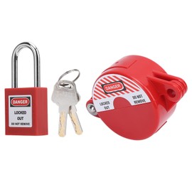 Joyzan Lockout Tagout Kit, Valve Safety Padlock Lock Industrial Electric Power Red Cable Locks Set Tag Keys Tamper Proof Off Electricians Electrical Circuit Breaker Tags Hasps Factory Stations Key