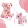 JUSTQUNSEEN Pig Stuffed Animal for Kids,2pcs Realistic Animal Plush Toy
