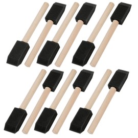 Mister Rui Poly Foam Paint Brushes, 12 Pack, 1 Inch Sponge Brushes for Painting, Paint Sponges Set, Light and Durable, Ideal for Painting and Cleaning