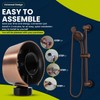 A725ORB Oil-Rubbed Bronze Round Drop Ell Supply Elbow, Handheld Shower