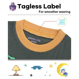 DAUGHTER QUEEN Boys Pajamas 18-24 Months Summer PJs Dinosaur Pj Sets Baby Toddler Cotton Short Sleeve Sleepwear Trex Jammies Dino Clothes Outfits 18m/Mo, 24m/Mth