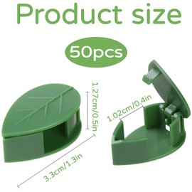 AONAYO 50 Stück Pflanzenclips,Pflanzen Wandhalterung,Pflanzen Clips,Pflanzenhalter Wand,Selbstklebende Pflanzenhalterung,Rankhilfe Efeutute,Ranken-Haken Für Gartenarbeit, Pflanzenstützung