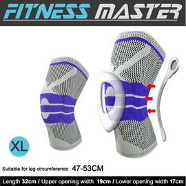 Full Knee Support Brace Knee Protector Medial Patella Knee Support Strap Sleeve (XL)