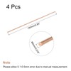 sourcing map 2mm Diameter 150mm Length Solid Copper Round Rod