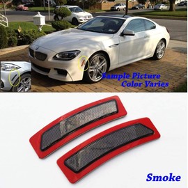 Overun Front Side Marker Fender Bumper Replacement Reflector Smoke Lens Designed for 2014-Present F32 F33 F36 4-Series 435i 428i 440i 420i 430i Xdrive Coupe