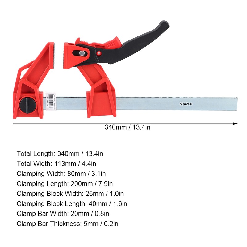 Woodworking Heavy Duty Ratchet F Clamp Adjustable Fixing Bar Clips