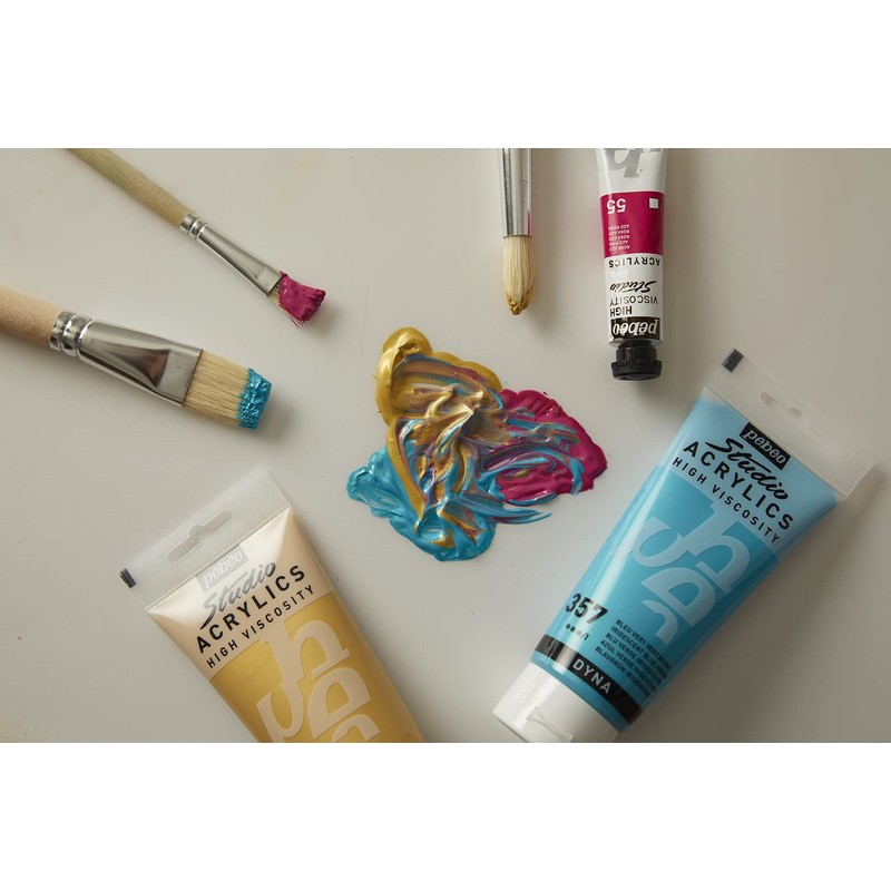 Pebeo 100 ml Studio Acrylic Paint, Bright Yellow