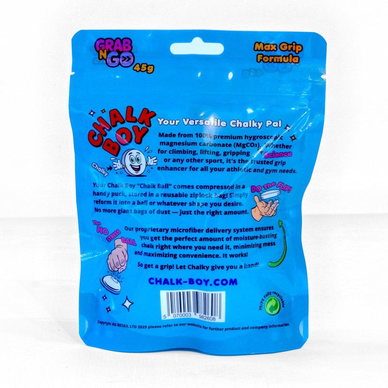 Climbing Chalk Ball in handy Resealable Bag - Premium Magnesium