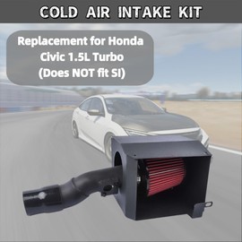 Cold Air Intake Kit Replacement for Honda Civic 10th Gen 2016 2017 2018 2019 2020 1.5L Turbocharged, with Filter Heat Shield Mixizap