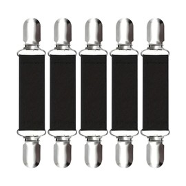 FDJZXW Pack of 5 Braces Clips Dresses Clip Clips for Clothing Waist Clips Clothes Clip Sweater Cardigan Clip Unisex Shirt Dress Scarf Elastic Sweater Cardigan Clip (13 x 2.5 cm), black