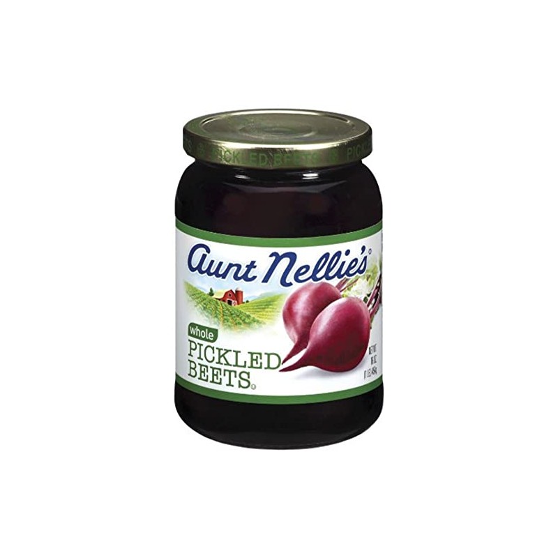 Aunt Nellie's Whole Pickled Beets, 16 Ounce Jars (Pack of