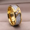 ringheart Couple Rings Matching Ring 1.5ct CZ Gold Plated Women