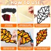 32 Sets Fall Maple Leaf Suncatchers Craft Kit DIY Window