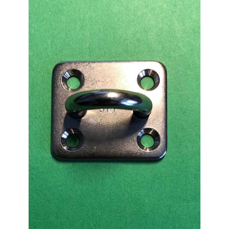 2 Pieces Stainless Steel 316 Square Pad Eye 3/16" 5mm