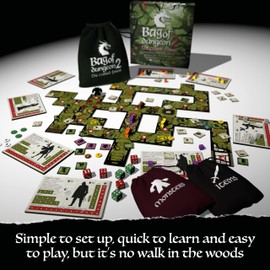 Bag of Dungeon 2: The Cursed Forest - A Dungeons and Dragons Style Family Fantasy Adventure Board Game for 1-4 Players Ages 7 and up