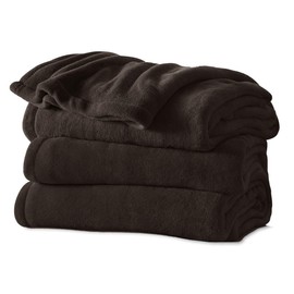 Sunbeam Royal Luxe Walnut Heated Personal Throw / Blanket, Cozy-Warm, Adjustable Heat Settings