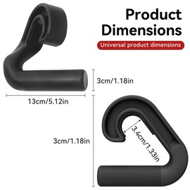 CYBEOE Neutral Grip Pull Up Handles 45° - Angles 90 Grips for Relieve Wrist Stress - Non-Slip Pull Up Grips - for Pull-Ups Deadlifts - Fits Pull Up Bar Grips & Barbells Home Gym Enthusiasts (45°)