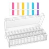 Nsidd Bead Storage Containers, 24 Small Rectangular Clear Bead Organizer