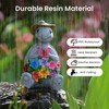 footreal Turtle Statue Garden 0rnaments 0utdoor Solar Lights, Charging and