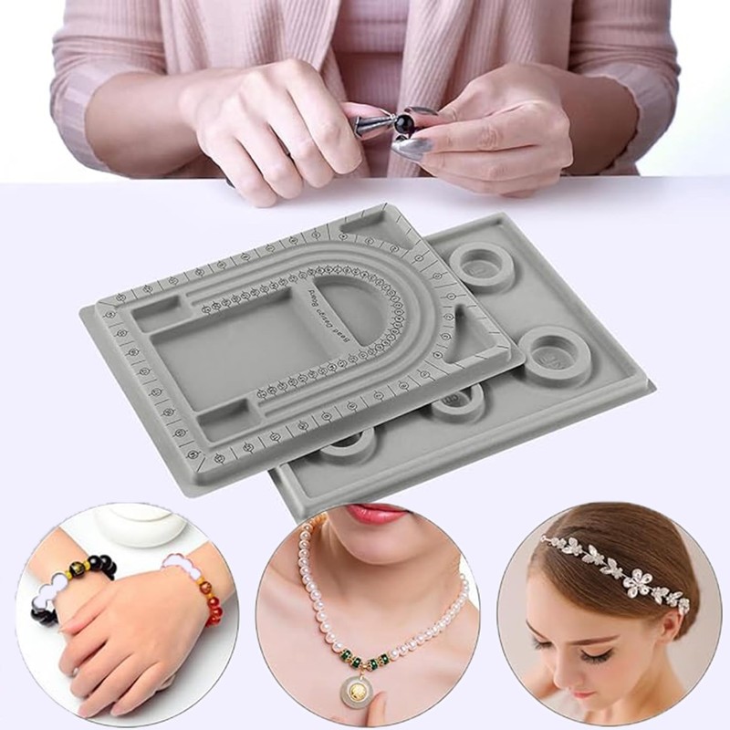 Qanye Pack of 2 Bead Boards, Bead Board, Jewellery Board