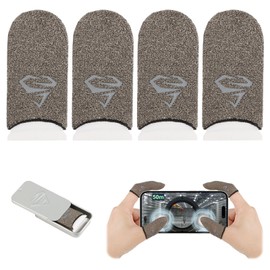 2-Pack Finger Sleeves for Mobile Gaming, High-Sensitivity Thumb Sleeves Mobile Gaming, Professional-Grade Gaming Thumb Sleeve Anti-Slip Gaming Finger Sleeves,for Pubg, Mobile Games and All Players