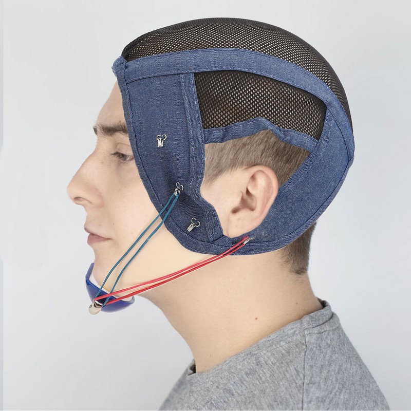 Dental Orthodontic Head Gear Adjust Force Jaw Pad Lanyard Underbite