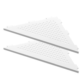 BLYLUND Corner Shower Shelves 10" 2 Pack, Recessed Corner Shelf Stainless Steel Bathroom Shelf Rack for Tiled Wall, No Drilling Needed, Chrome Polished