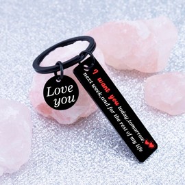 Uerifr Keychain For Boyfriend Romantic Couples Gifts For Girlfriend Sweet Valentines Day Gifts For Him Her Anniversary Birthday Gifts For Women Men Wedding Keychain Gifts For Wife Husband