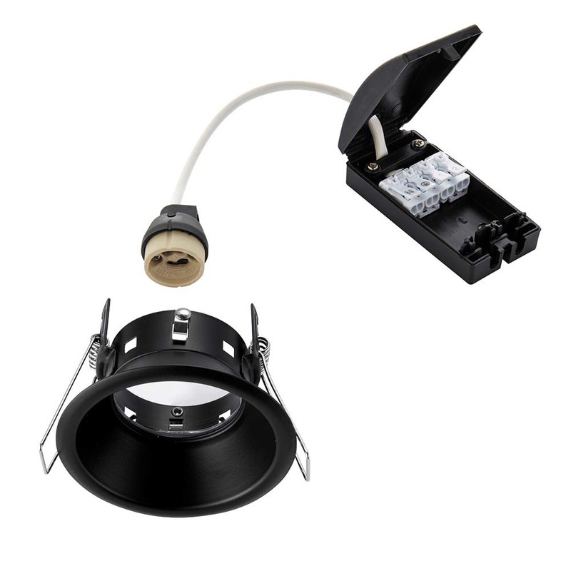 Saxby 80248 Speculo Fire Rated Matt Black IP65 Bathroom GU10